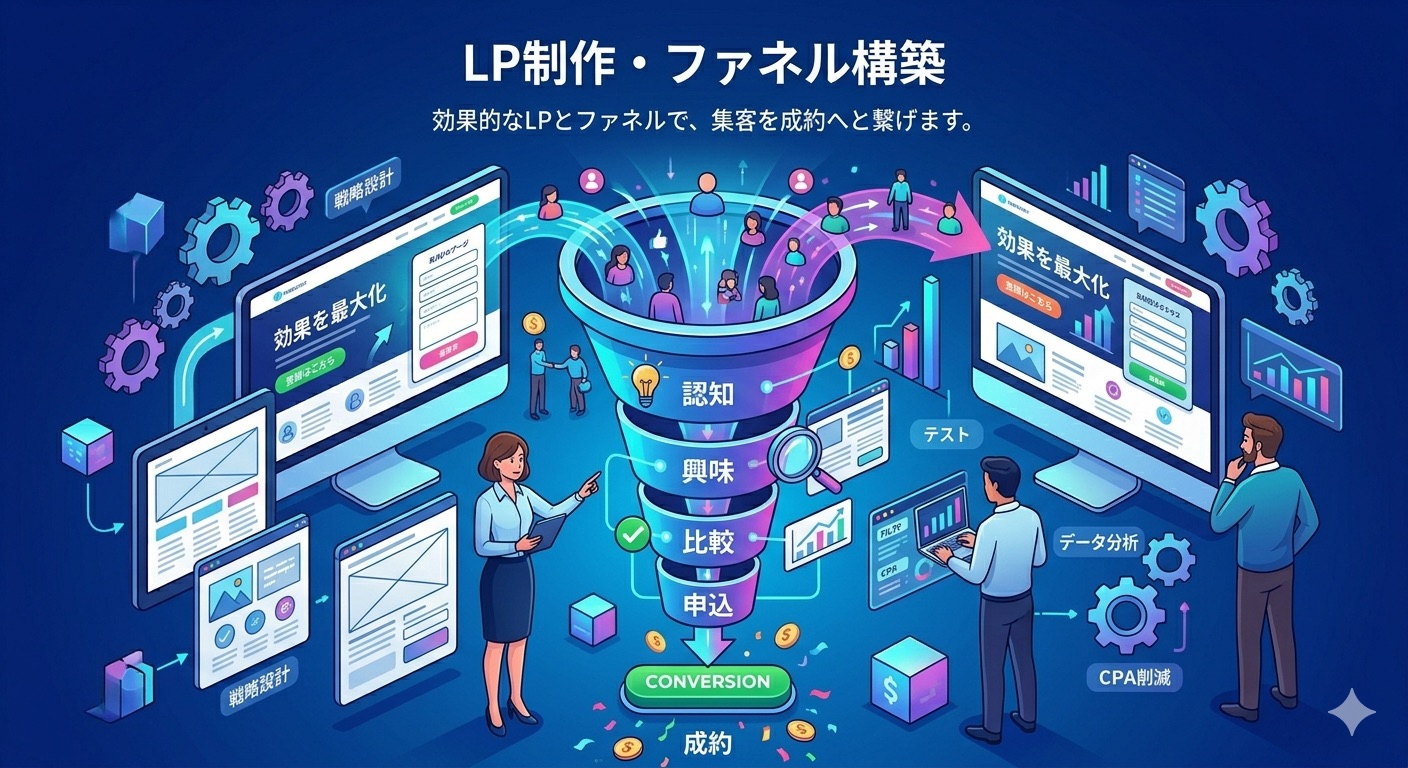 LP制作・ファネル構築